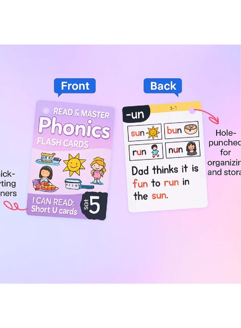 كليكو ٦٧ بطاقة تعليمية لتعليم الصوتيات للأطفال - بطاقات لتعليم الحروف الأبجدية والقراءة المبكرة مع صور - مجموعة بطاقات تعليمية لمرحلة ما قبل المدرسة والتعلم المنزلي - Image 2